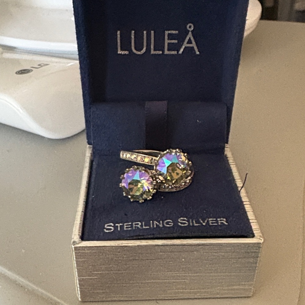 Sterling Silver Iridescent Ring